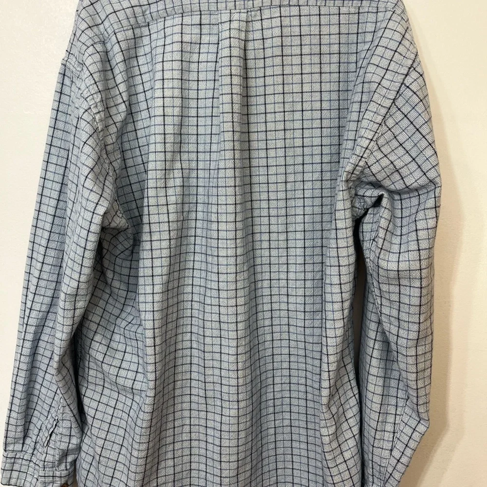 Timberland Weathergear Shirt Mens Med Blue Long Sleeve Button‎ Down Vintage EUC